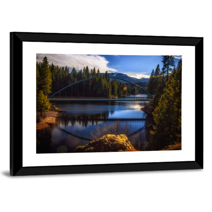 Wagon Creek Bridge Wall Art as a framed print