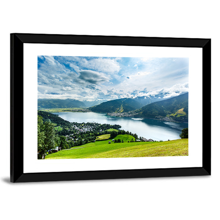Zell Am See Panorama Wall Art as a framed print
