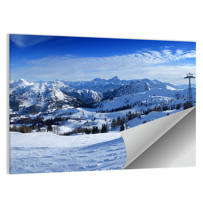 Nassfeld Ski Resort View Wall Art as a poster print