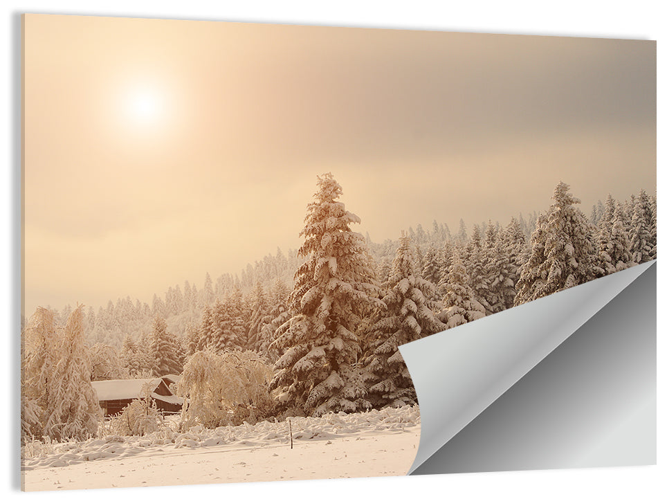Snowy Winter Landscape Wall Art