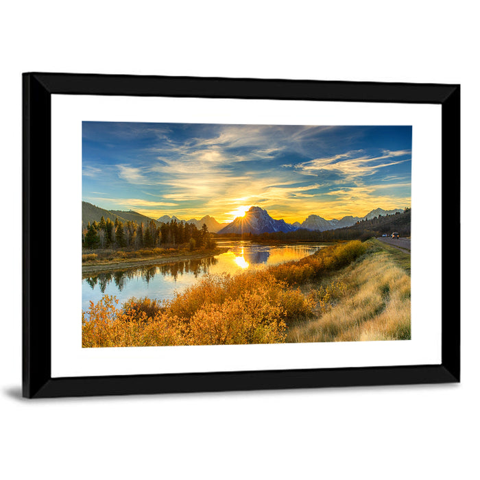 Oxbow Bend Sunrise Wall Art as a framed print