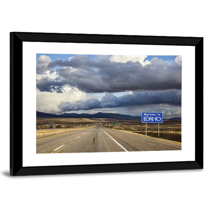 I-15 Idaho Highway Wall Art as a framed print