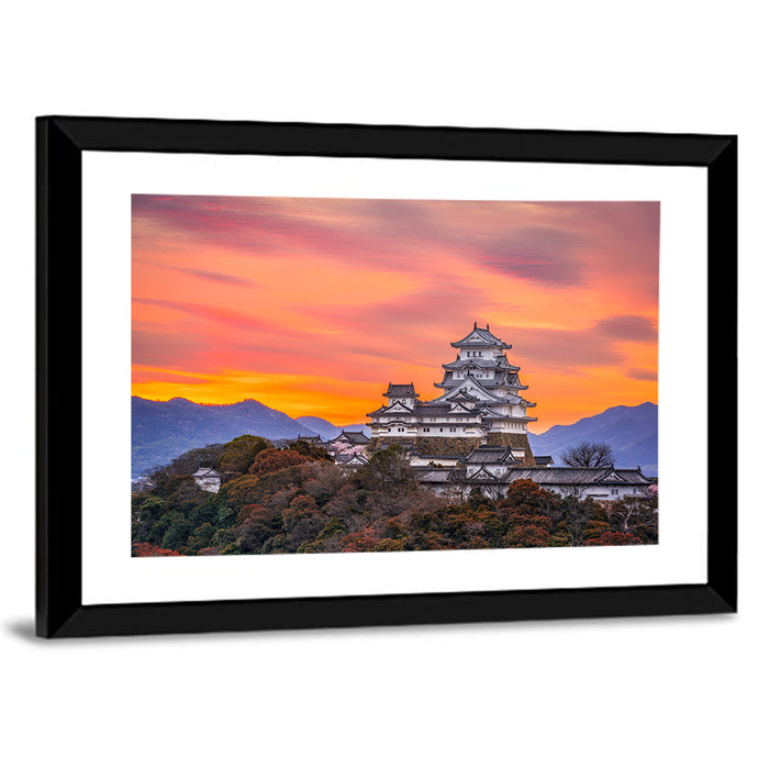 Himeji Castle at Sunrise Wall Art as a framed print