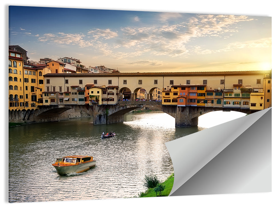 Ponte Vecchio at Golden Hour Wall Art