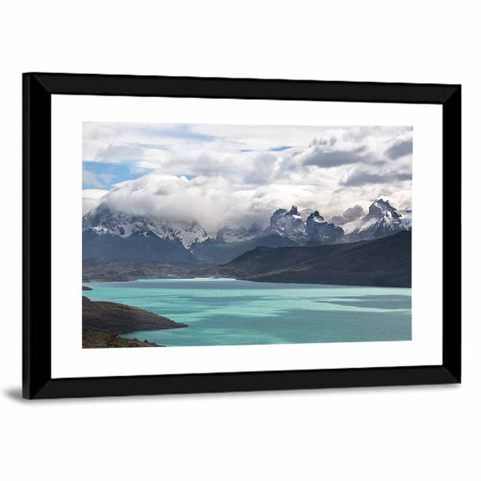 Turquoise Lake at Torres Del Paine Wall Art as a framed print