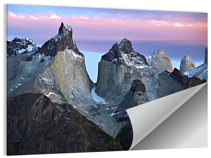 Los Cuernos Peak Valley, Torres Del Paine Wall Art as a poster print