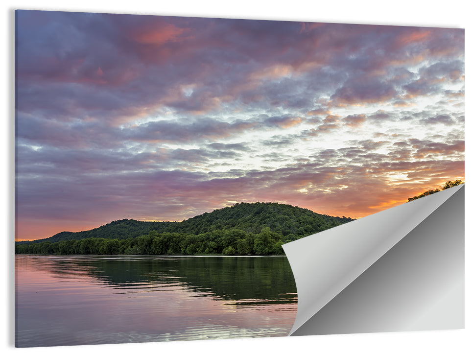 Ohio River Paden City at Dusk Wall Art