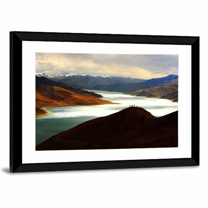 Yamdrok Yumtso Lake Wall Art as a framed print