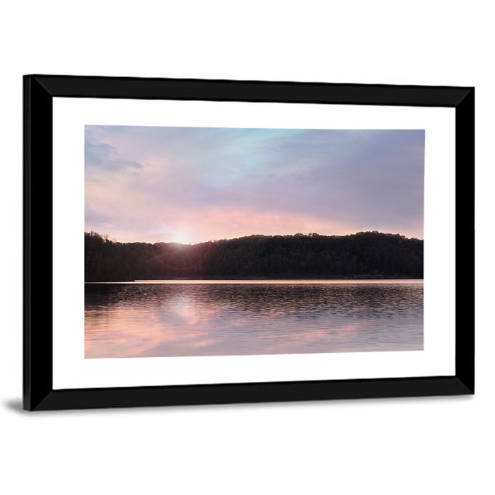 Lake Cumberland Sunset Wall Art as a framed print