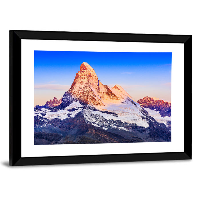 Matterhorn Sunrise Wall Art as a framed print