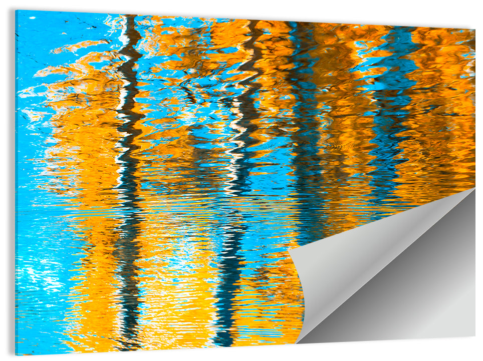Blue Autumn Reflection Wall Art