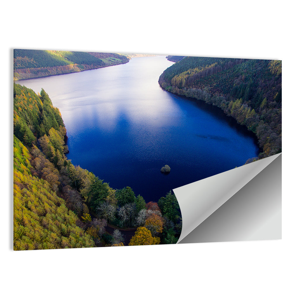 Lake Vyrnwy Aerial View Wall Art