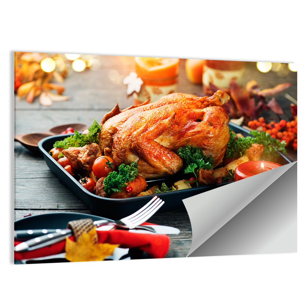 Roasted Chicken with Herbs Wall Art