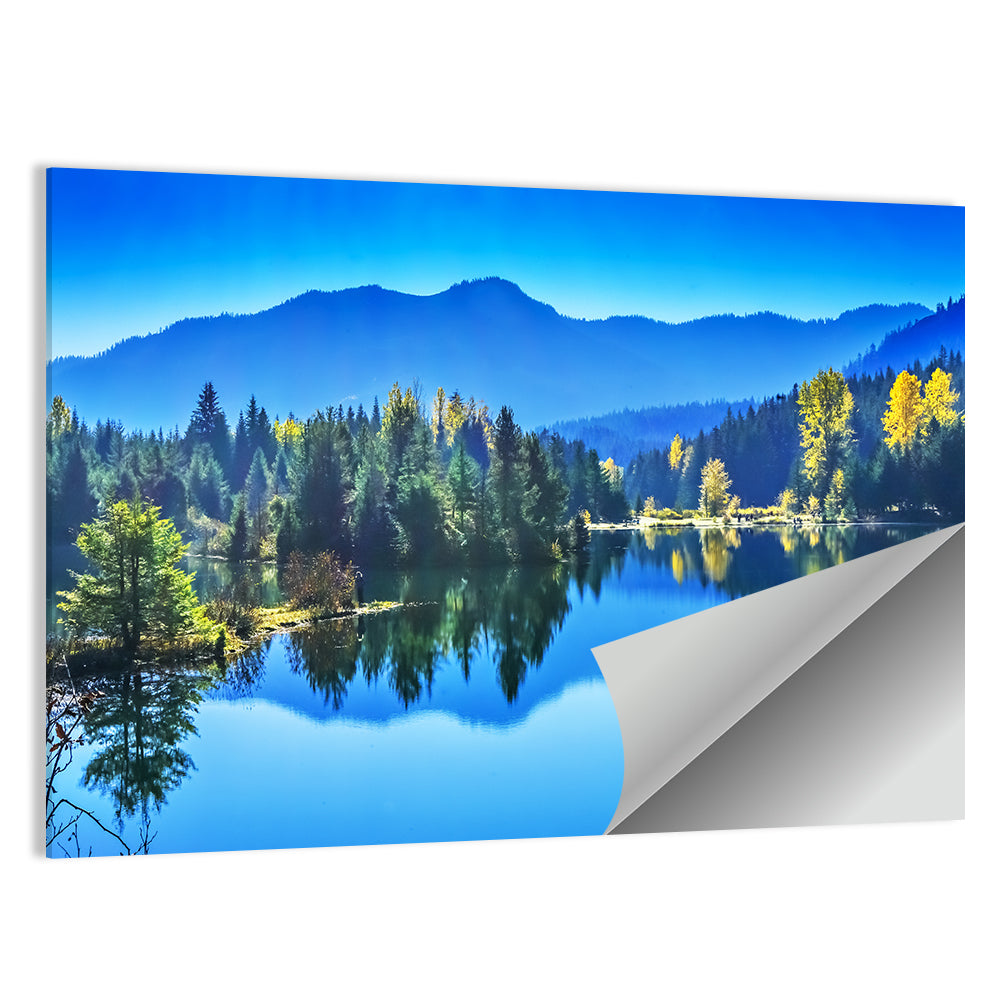 Gold Lake Reflection Wall Art