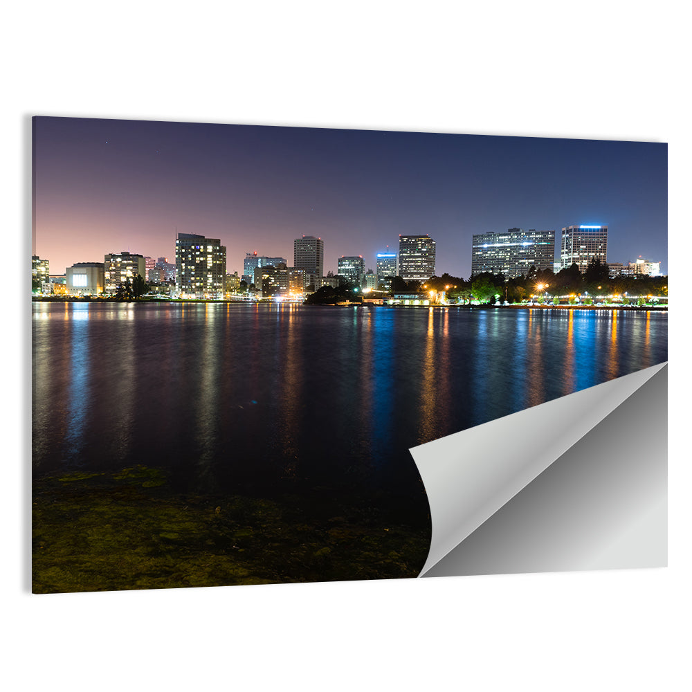 Oakland Skyline Over Lake Merritt Wall Art