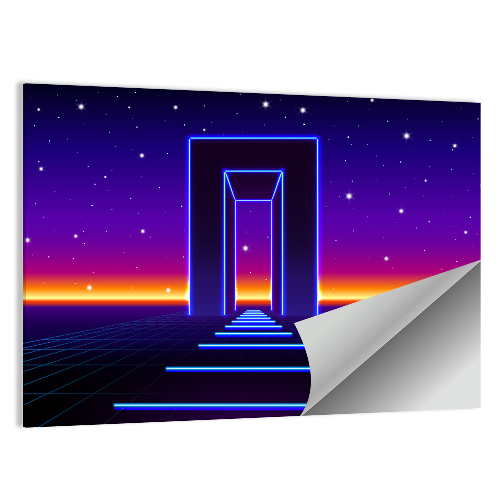 Neon Road to the Future Wall Art