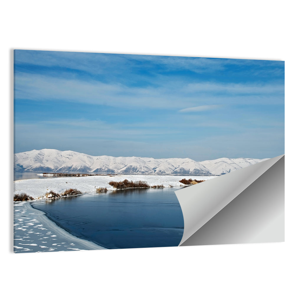Lake Sevan Winter Landscape Wall Art