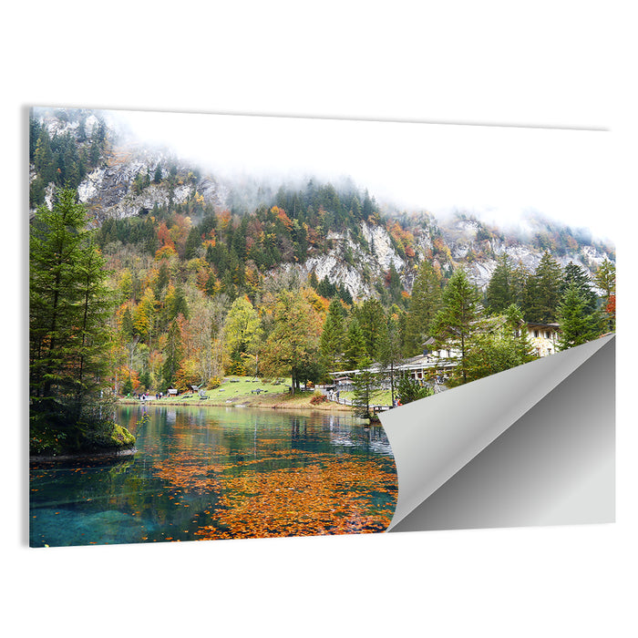 Blausee Autumn Lake Wall Art as a poster print