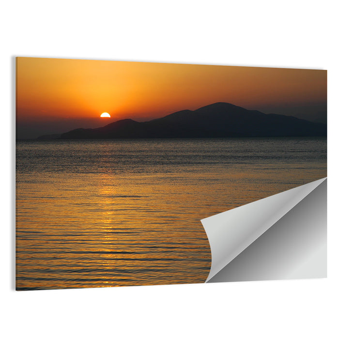 Lake Sevan Sunset Reflection Wall Art as a poster print