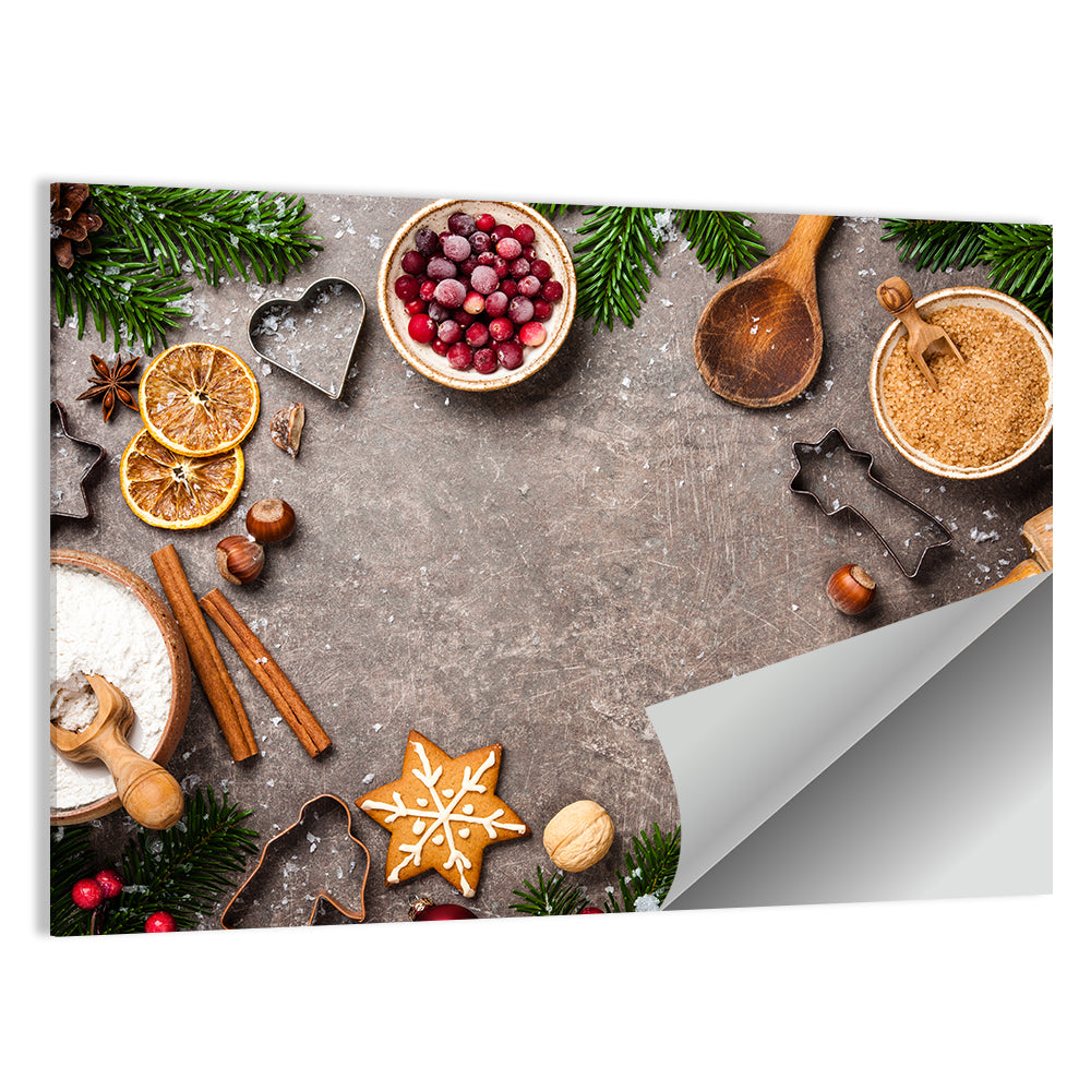 Christmas Cookie Ingredients Wall Art