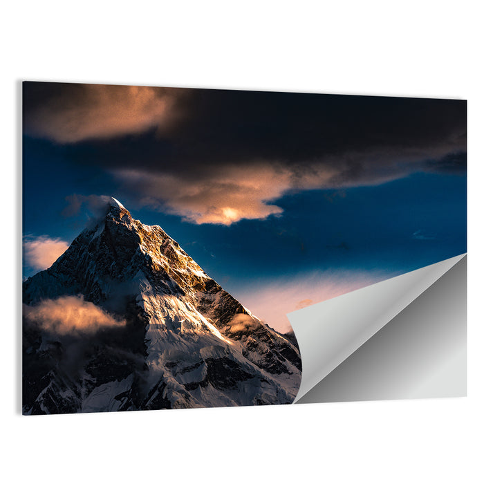 Mt Masherbrum Golden Hour Wall Art as a poster print