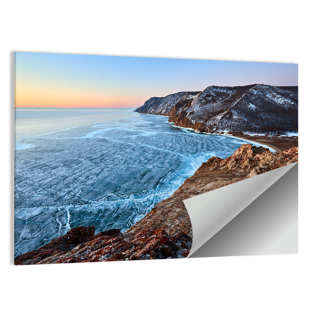 Baikal Icy Bay at Sunrise Wall Art