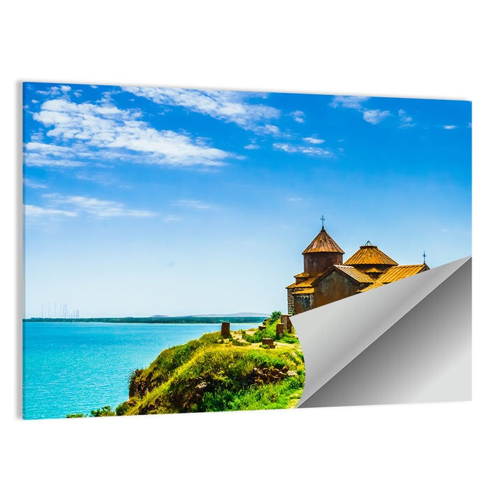 Sevanavank on Lake Sevan Wall Art as a poster print