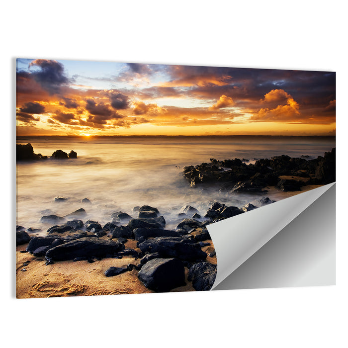 Phillip Island Sunset Silhouettes Wall Art as a poster print