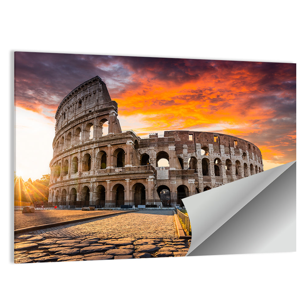 Sunrise Over the Colosseum Wall Art