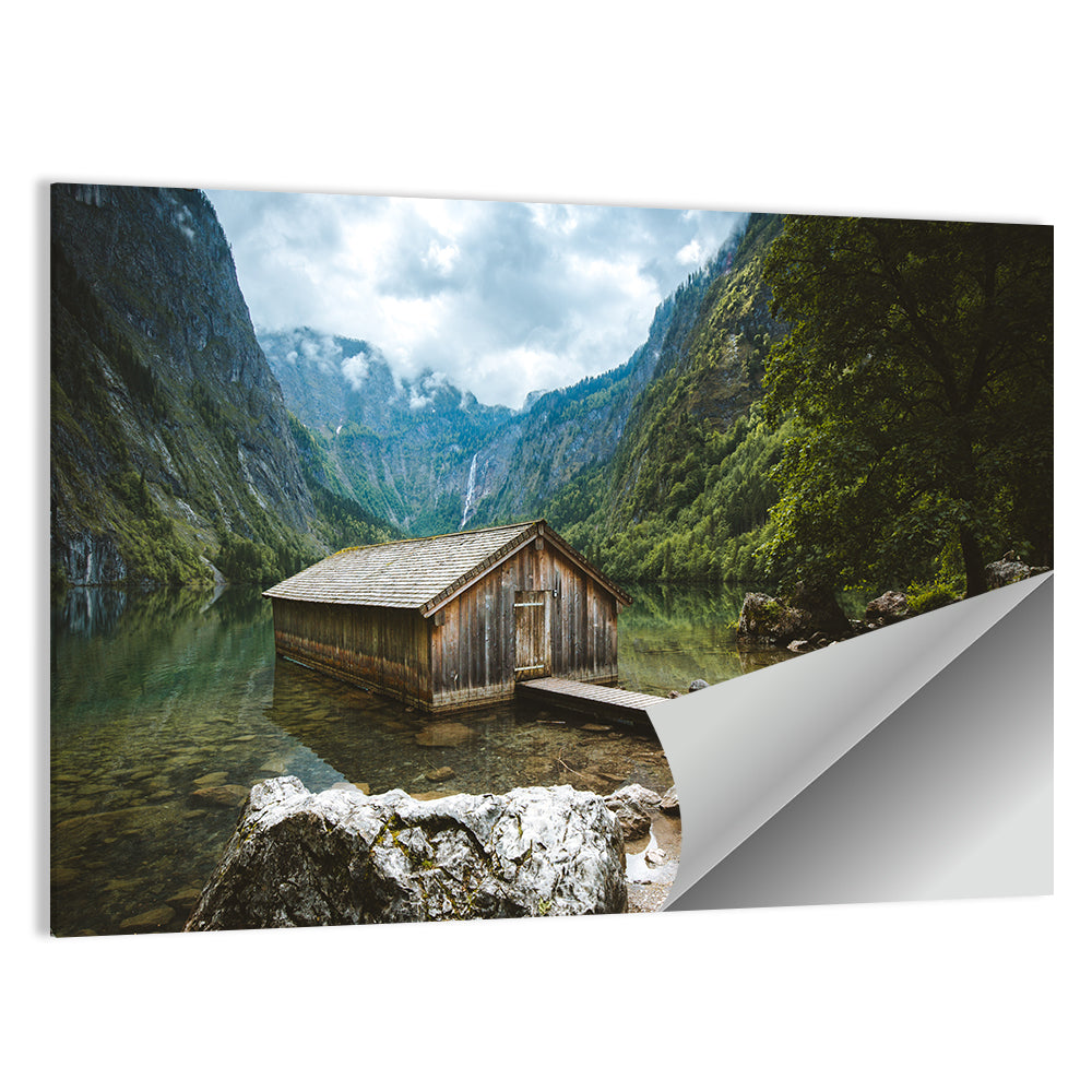 Cabin on Lake Obersee Wall Art