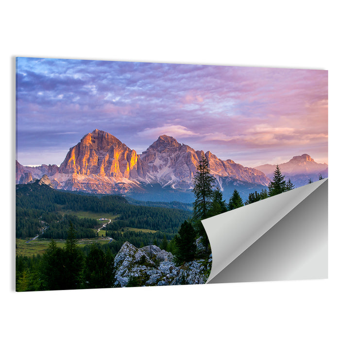 Cortina Dolomites Golden Hour Wall Art as a poster print