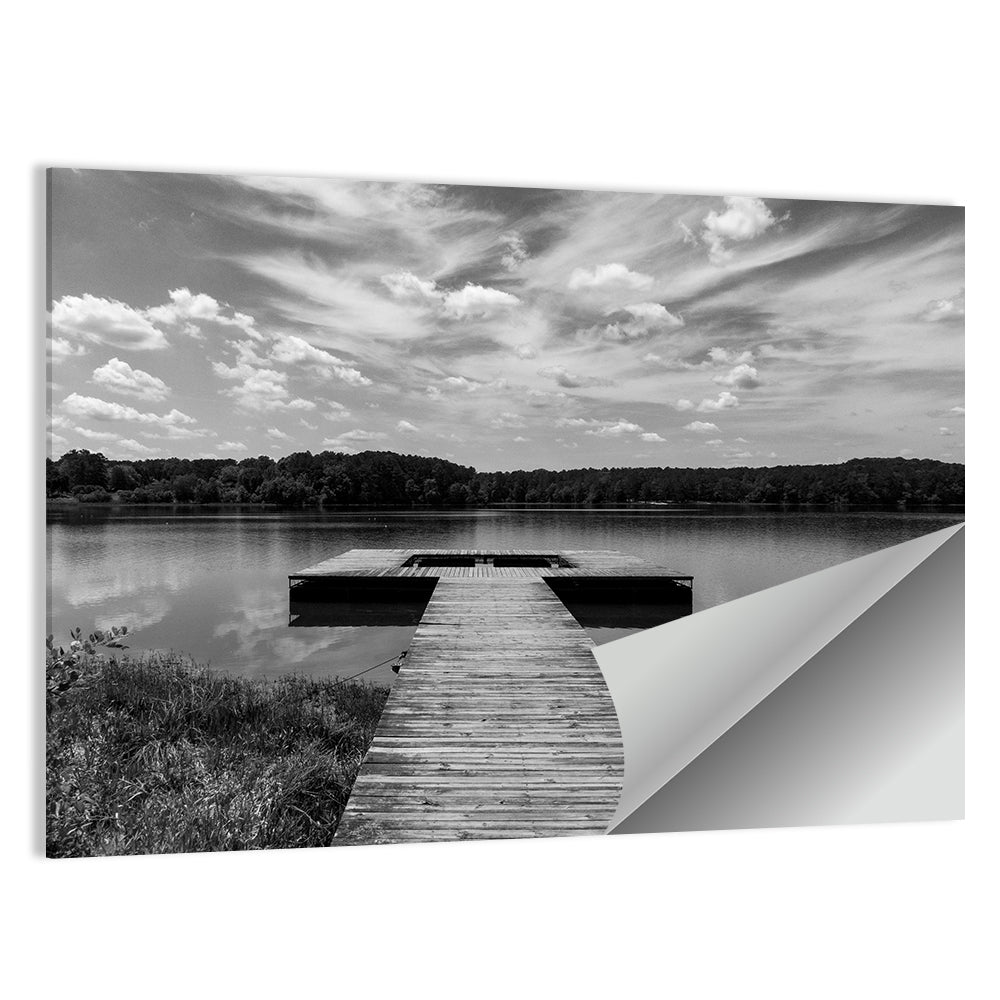 Wooden Dock at Lake Acworth Wall Art