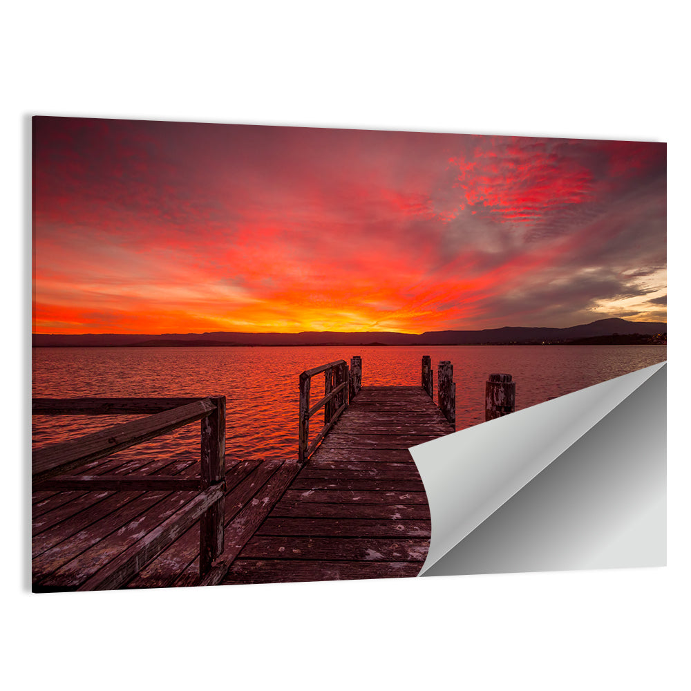 Lake Illawarra Jetty Sunset Wall Art