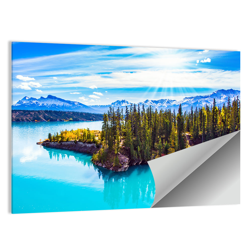 Abraham Lake Peninsula View Wall Art