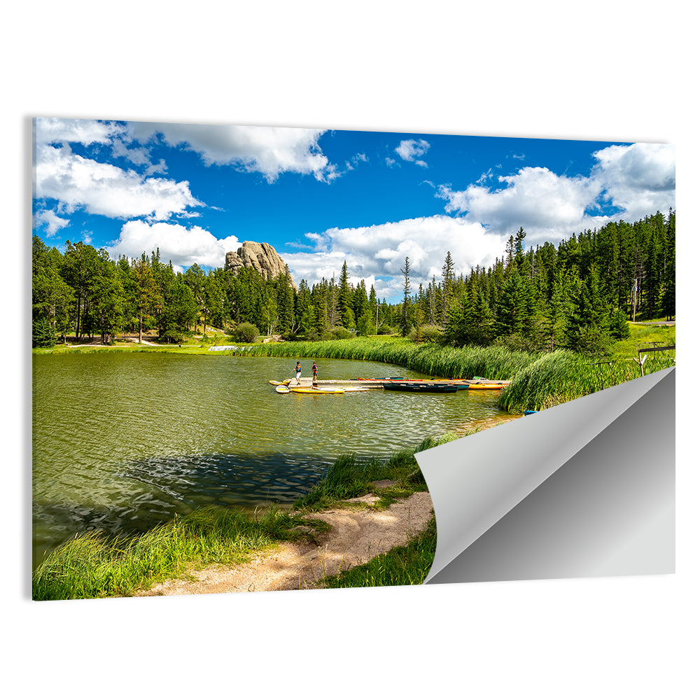Sylvan Lake Dockside Scene Wall Art