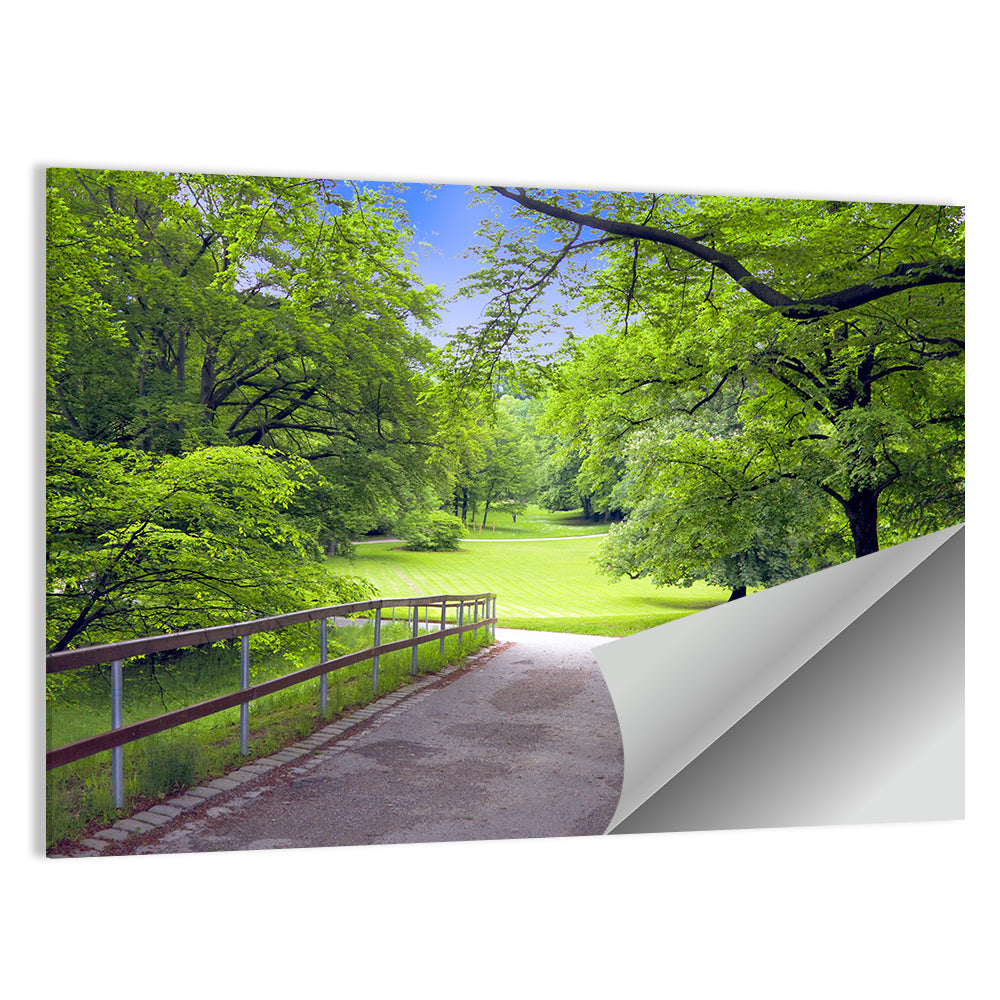 Sunlit Meadow Path Wall Art