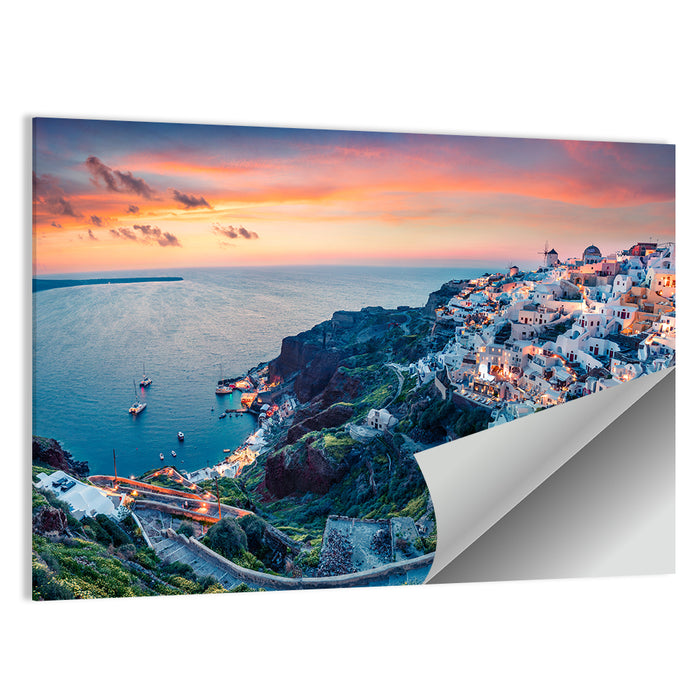 Oia Sunset, Santorini Wall Art as a poster print