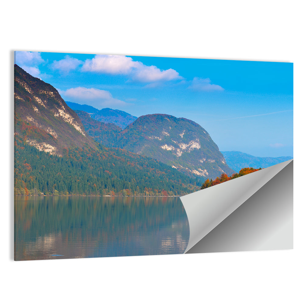 Lake Bohinj Autumn Reflection Wall Art