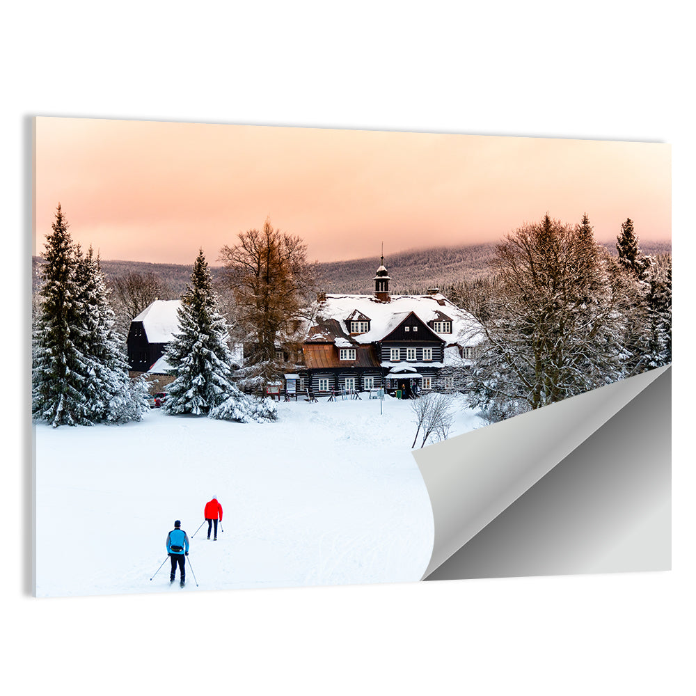 Samalova Cottage Winter Scene Wall Art