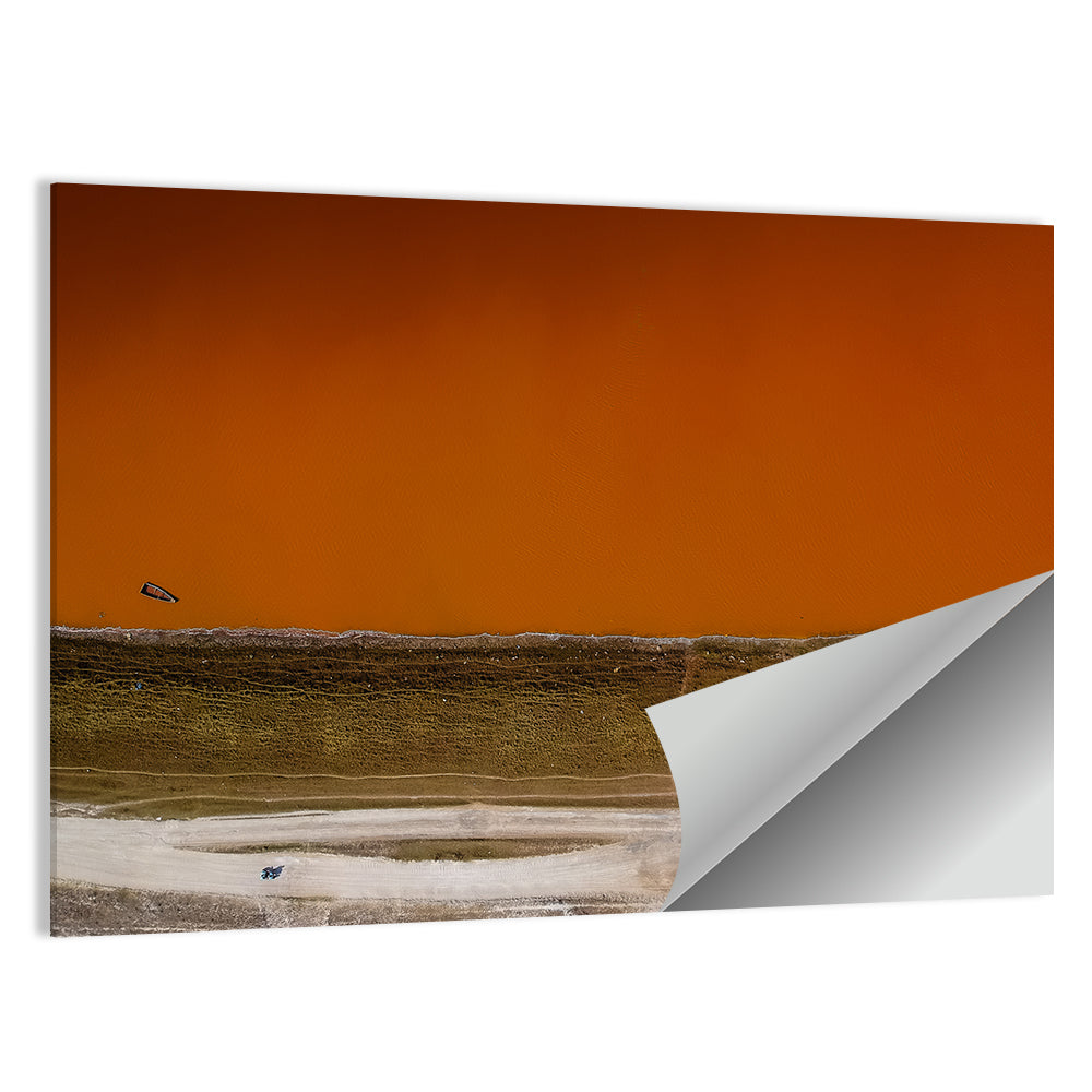 Lake Retba Aerial View Wall Art