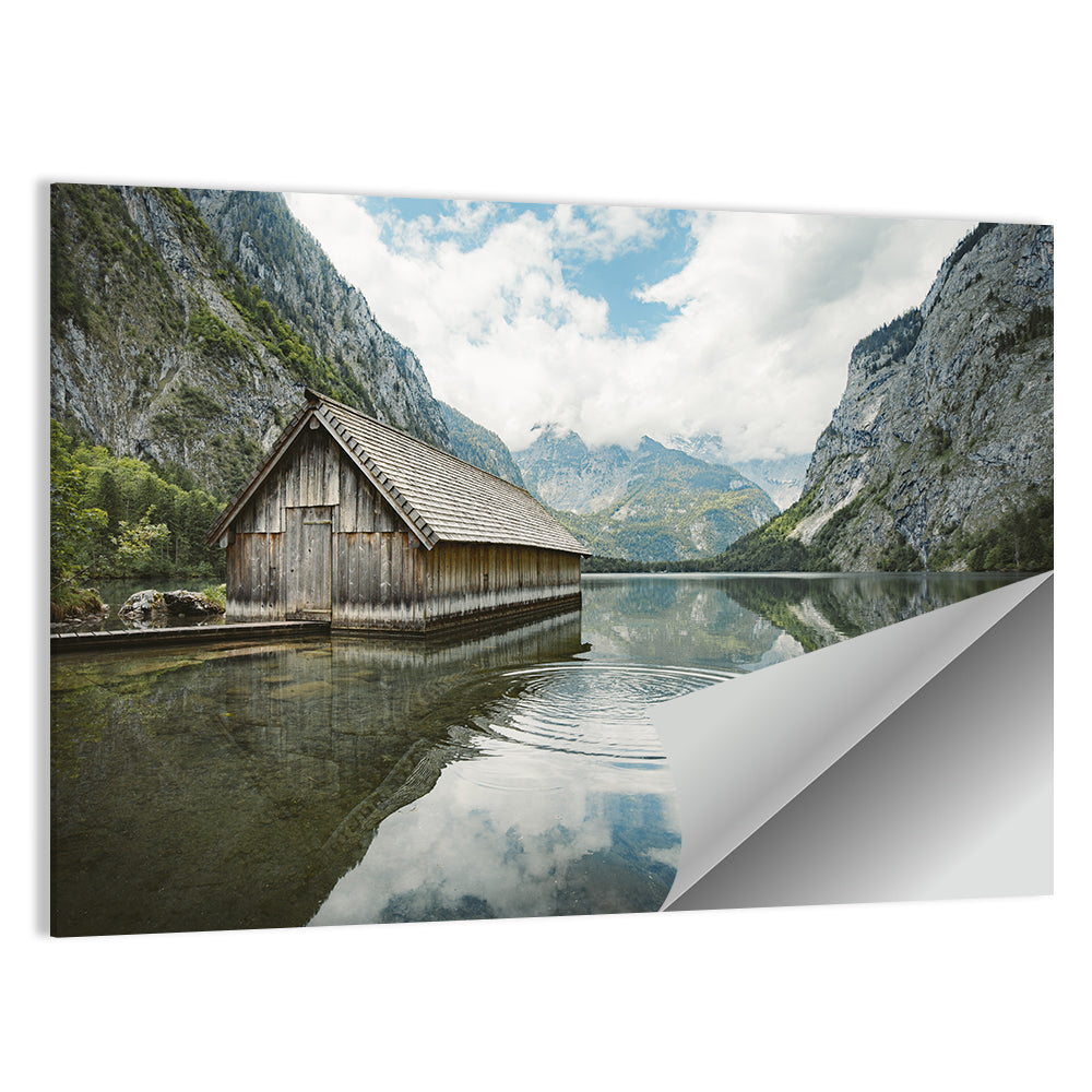 Königssee Boathouse at Obersee Wall Art