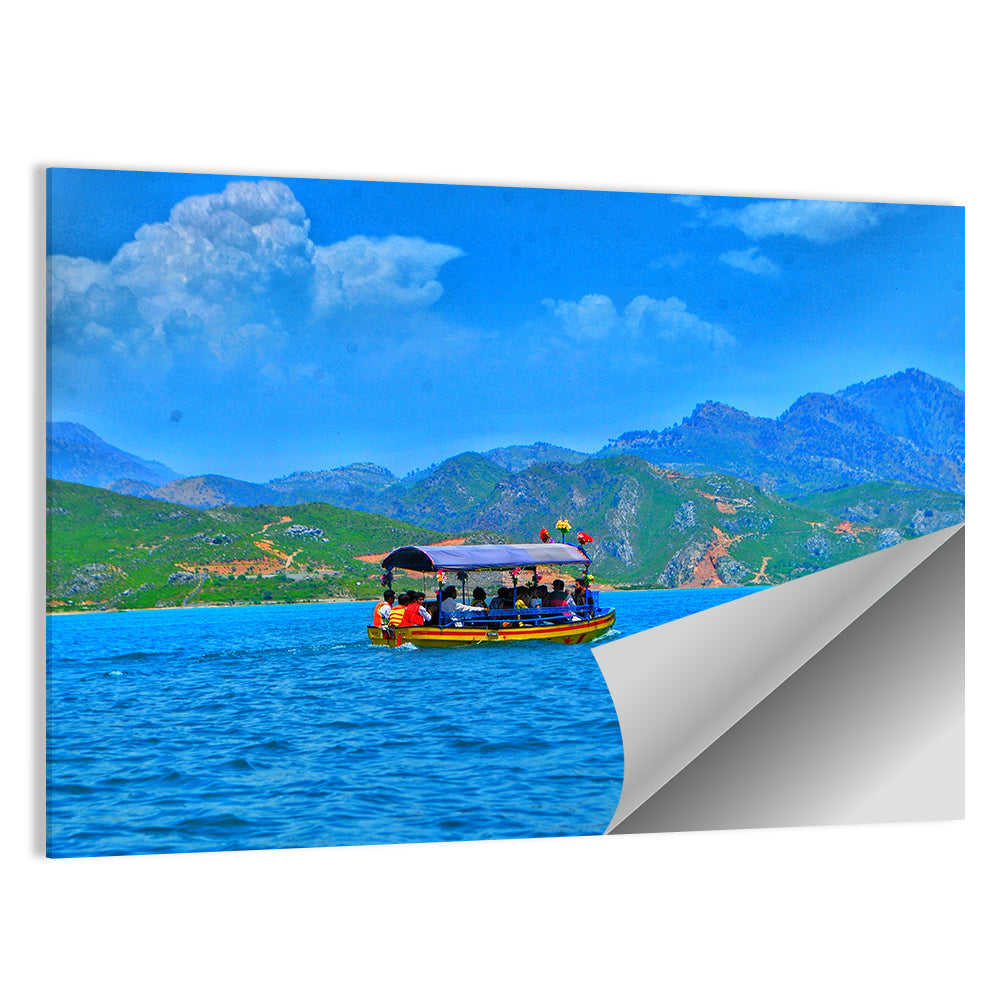 Khanpur Dam Boat Landscape Wall Art