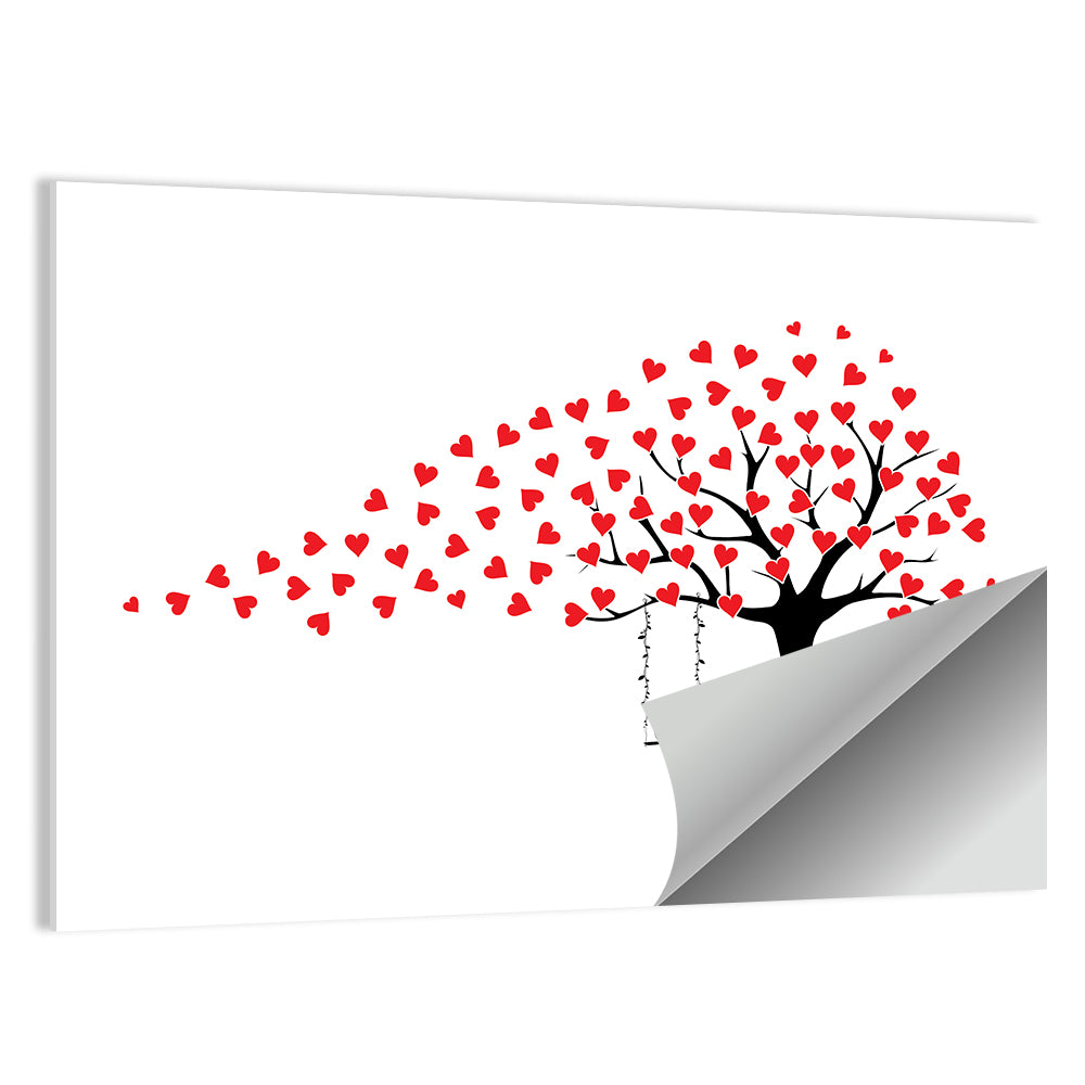 Heart Tree with Swing Wall Art