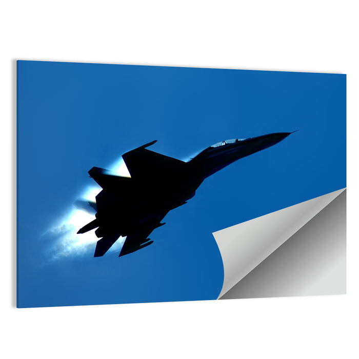 Su-27 Silhouette Wall Art as a poster print