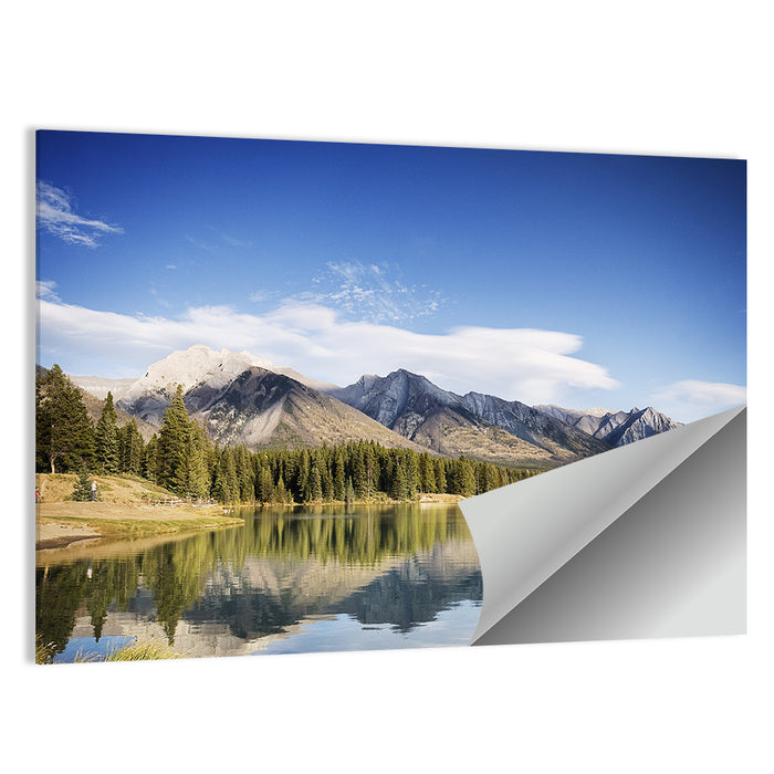 Minnewanka Lake Reflection Wall Art as a poster print