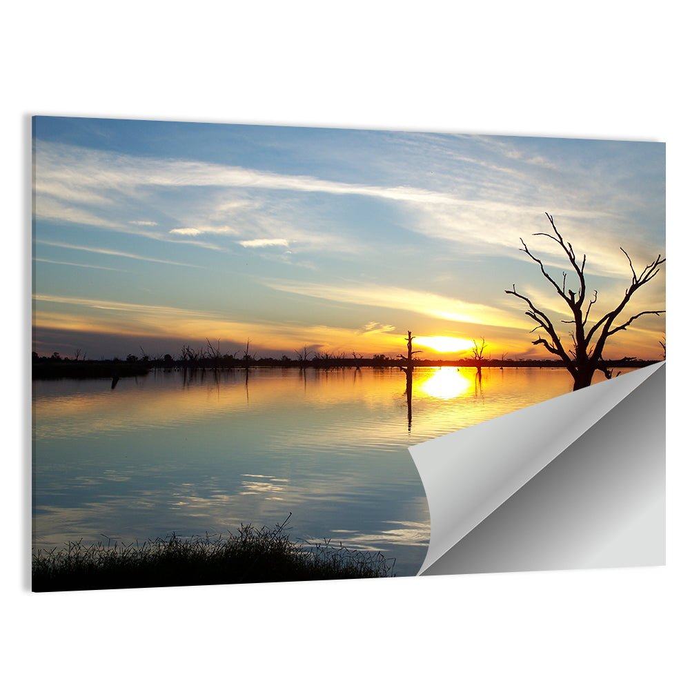 Murray River Sunset Reflection Wall Art