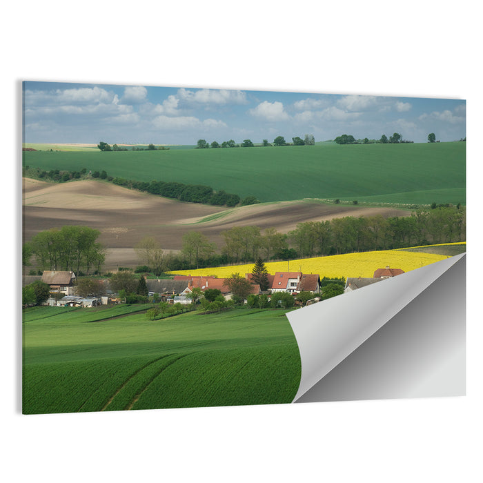 Gentle Moravian Hills Wall Art as a poster print