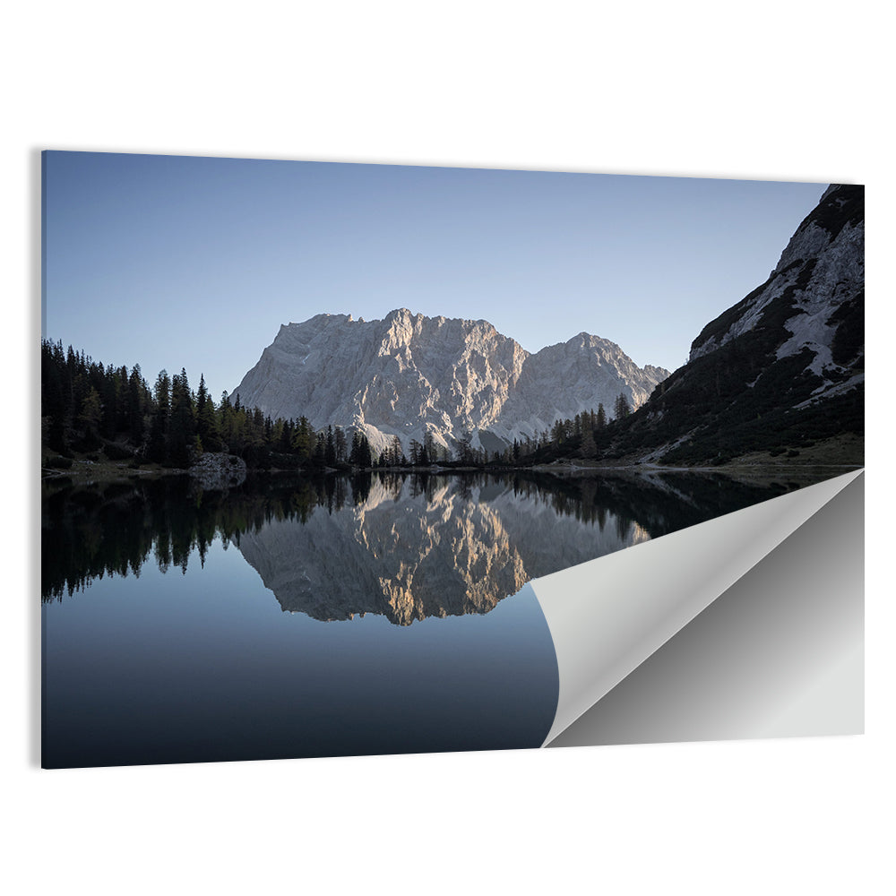 Zugspitze from Lake Seebensee Wall Art