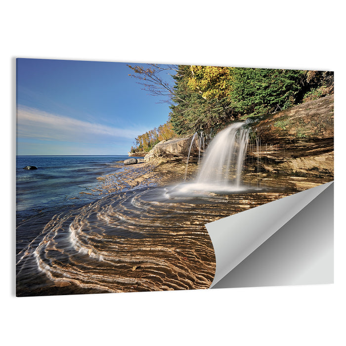 Little Miners Falls Waterfall Wall Art as a poster print