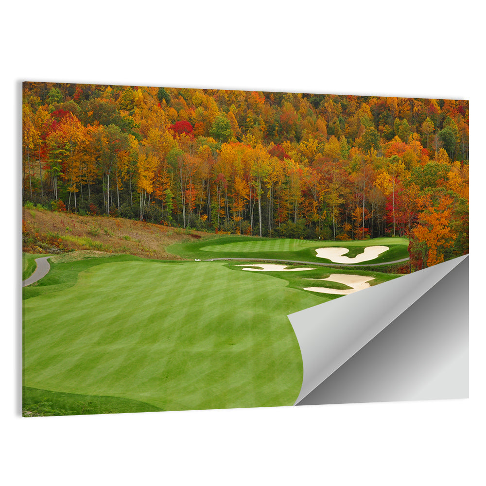 North Carolina Autumn Golf Course Wall Art